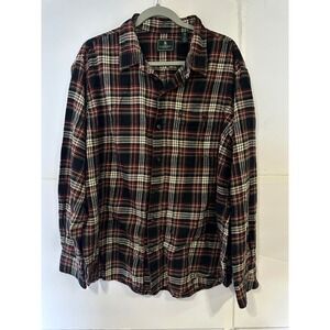 G.H. Bass & Co. Mens XL Plaid Flannel Button Up Shirt Long Sleeve